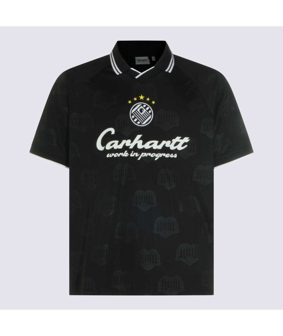 CARHARTT WIP Черное поло с коротким рукавом, фото 5