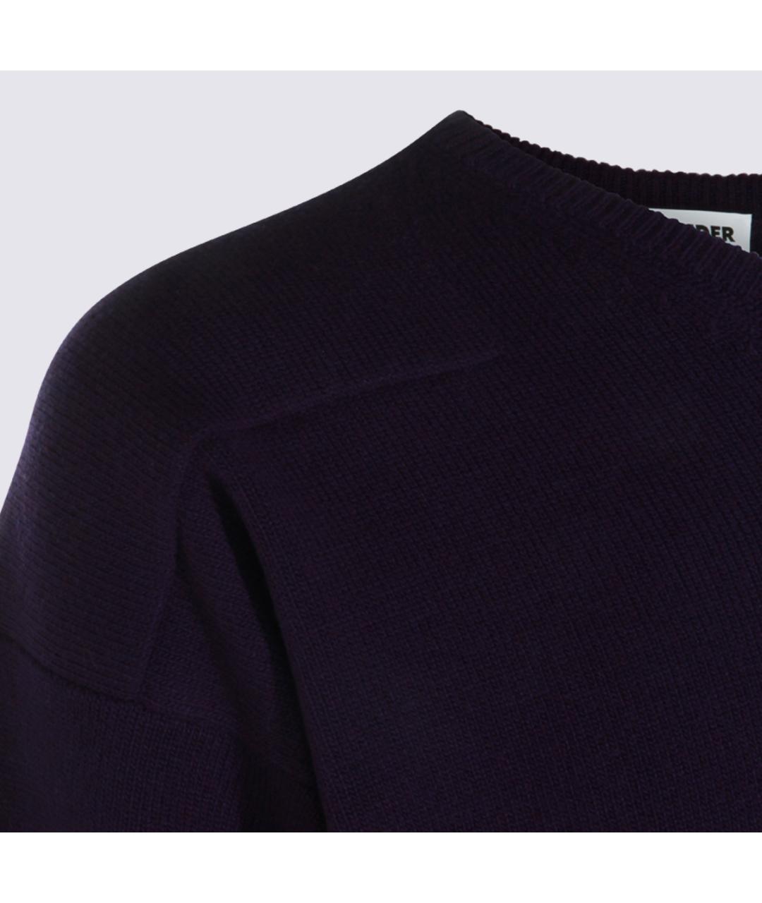 JIL SANDER Фиолетовый шерстяной джемпер / свитер, фото 3