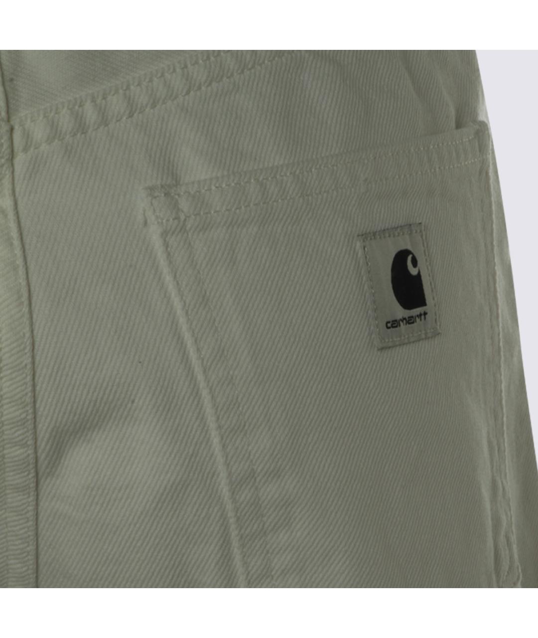 CARHARTT WIP Белые хлопковые прямые брюки, фото 4