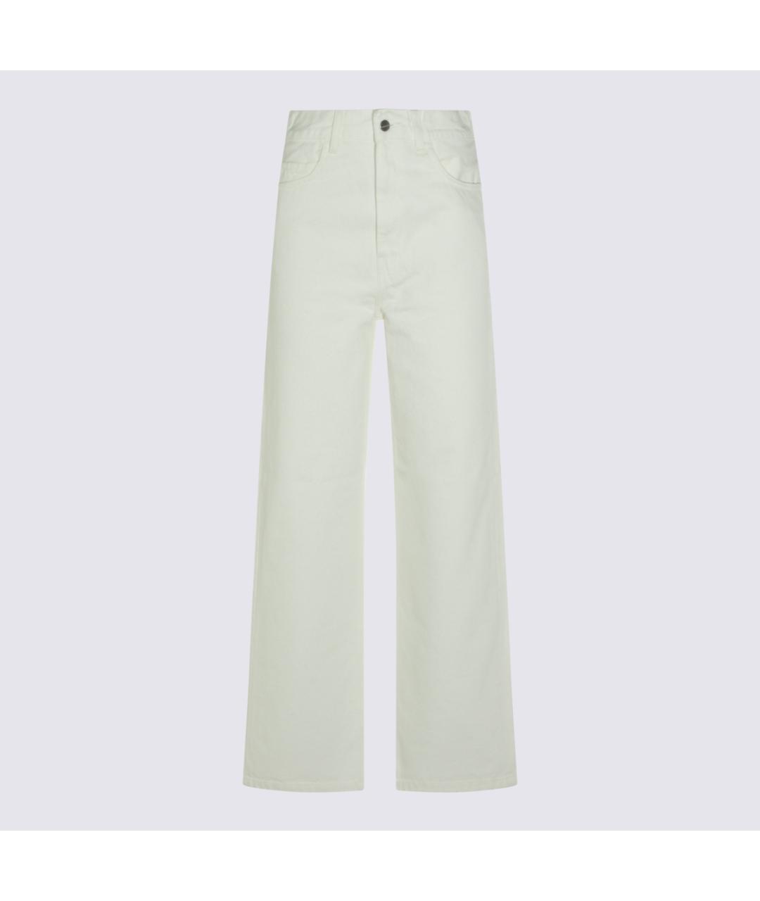 CARHARTT WIP Белые хлопковые прямые брюки, фото 5
