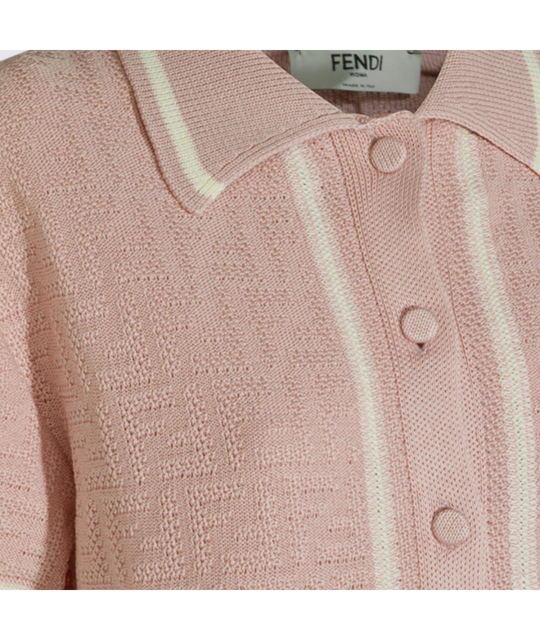 FENDI Розовый хлопковый кардиган, фото 3