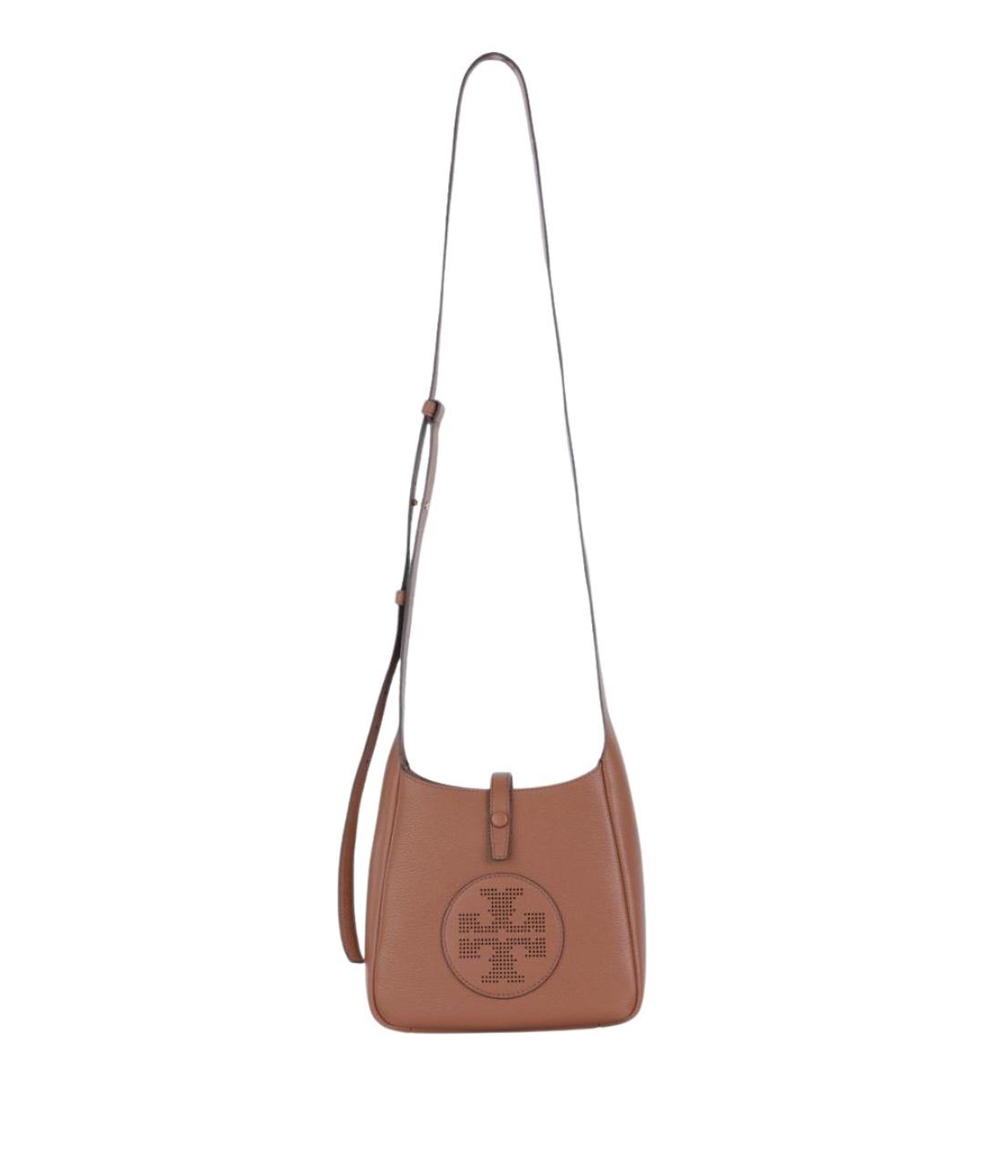 TORY BURCH Коричневая кожаная сумка через плечо, фото 1