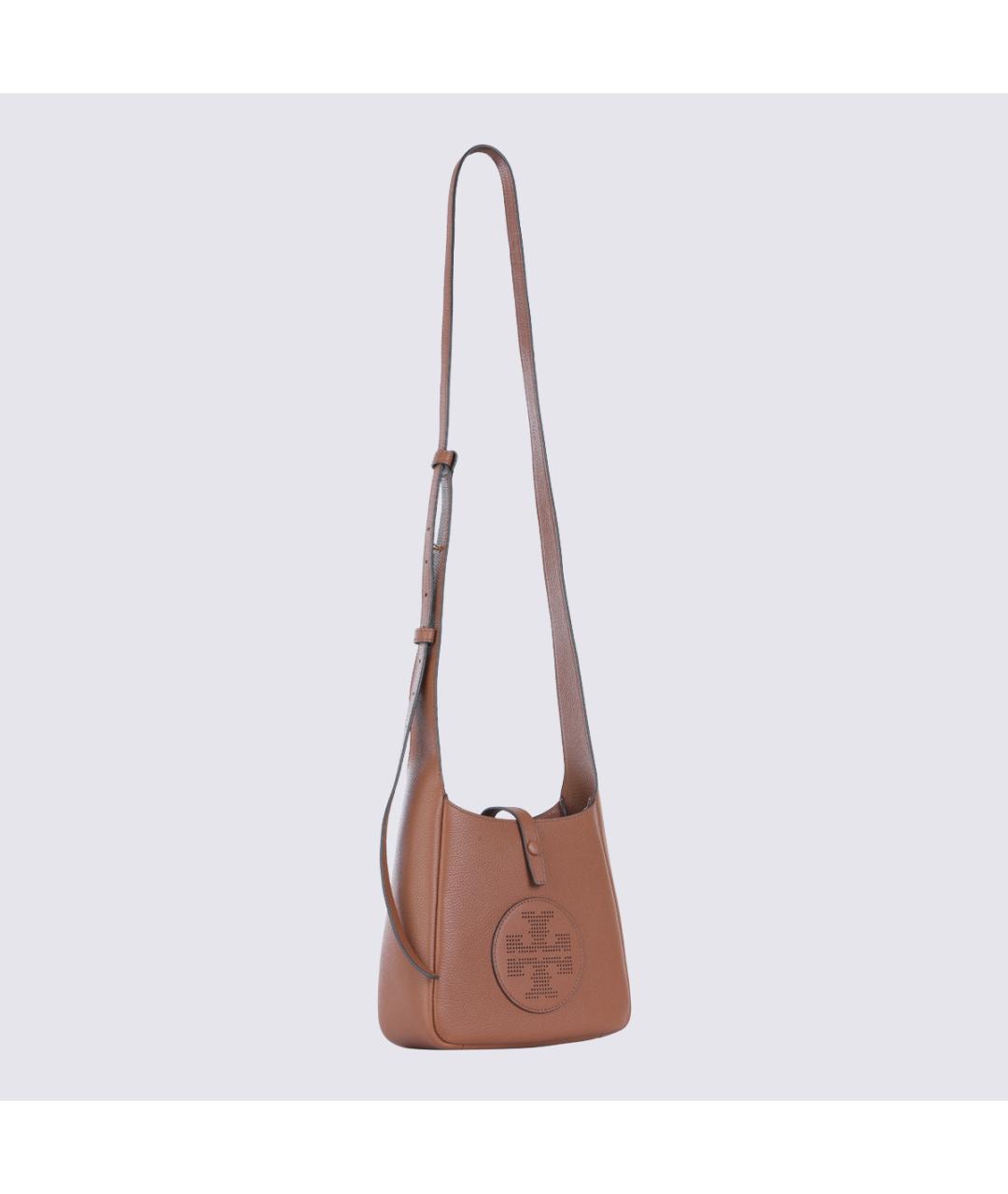 TORY BURCH Коричневая кожаная сумка через плечо, фото 2