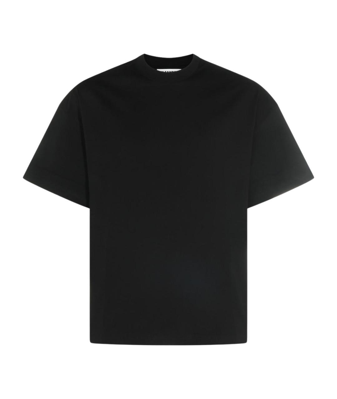 JIL SANDER Черная хлопковая футболка, фото 1