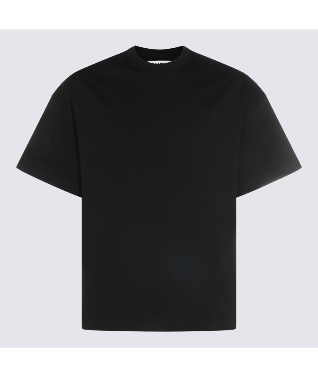 JIL SANDER Черная хлопковая футболка, фото 5