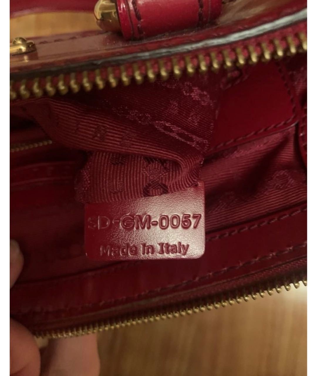 CELINE VINTAGE Красная сумка тоут из лакированной кожи, фото 5