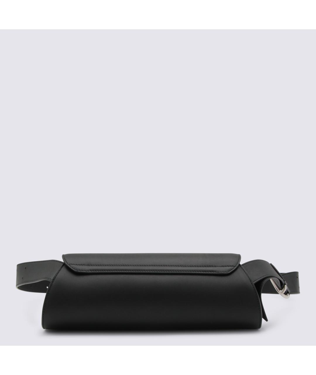 JIL SANDER Черная кожаная сумка на плечо, фото 3