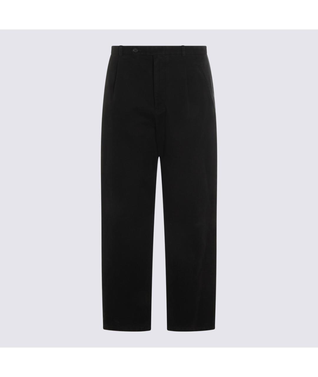 JIL SANDER Черные хлопковые повседневные брюки, фото 5