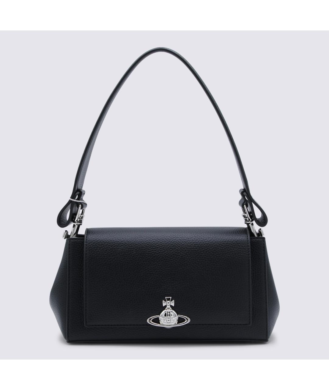 VIVIENNE WESTWOOD Черная сумка с короткими ручками из искусственной кожи, фото 5