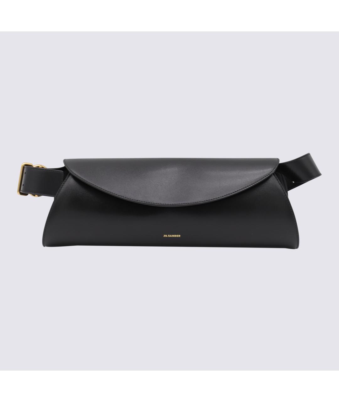 JIL SANDER Черная кожаная сумка через плечо, фото 3