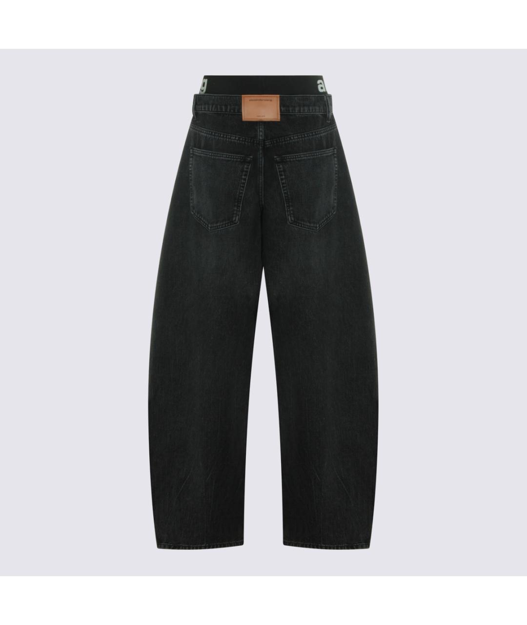 ALEXANDER WANG Черные хлопковые прямые джинсы, фото 2
