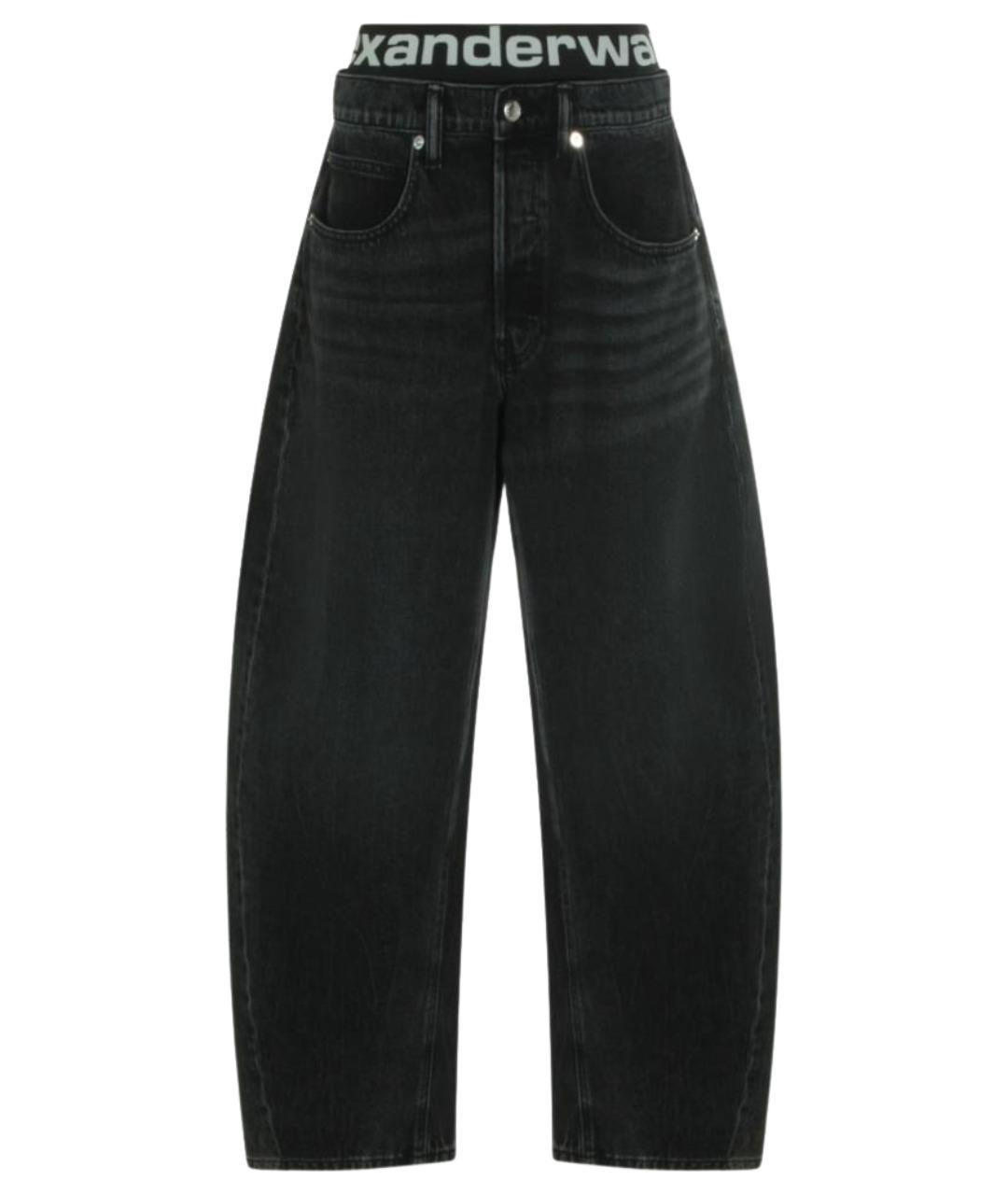 ALEXANDER WANG Черные хлопковые прямые джинсы, фото 1