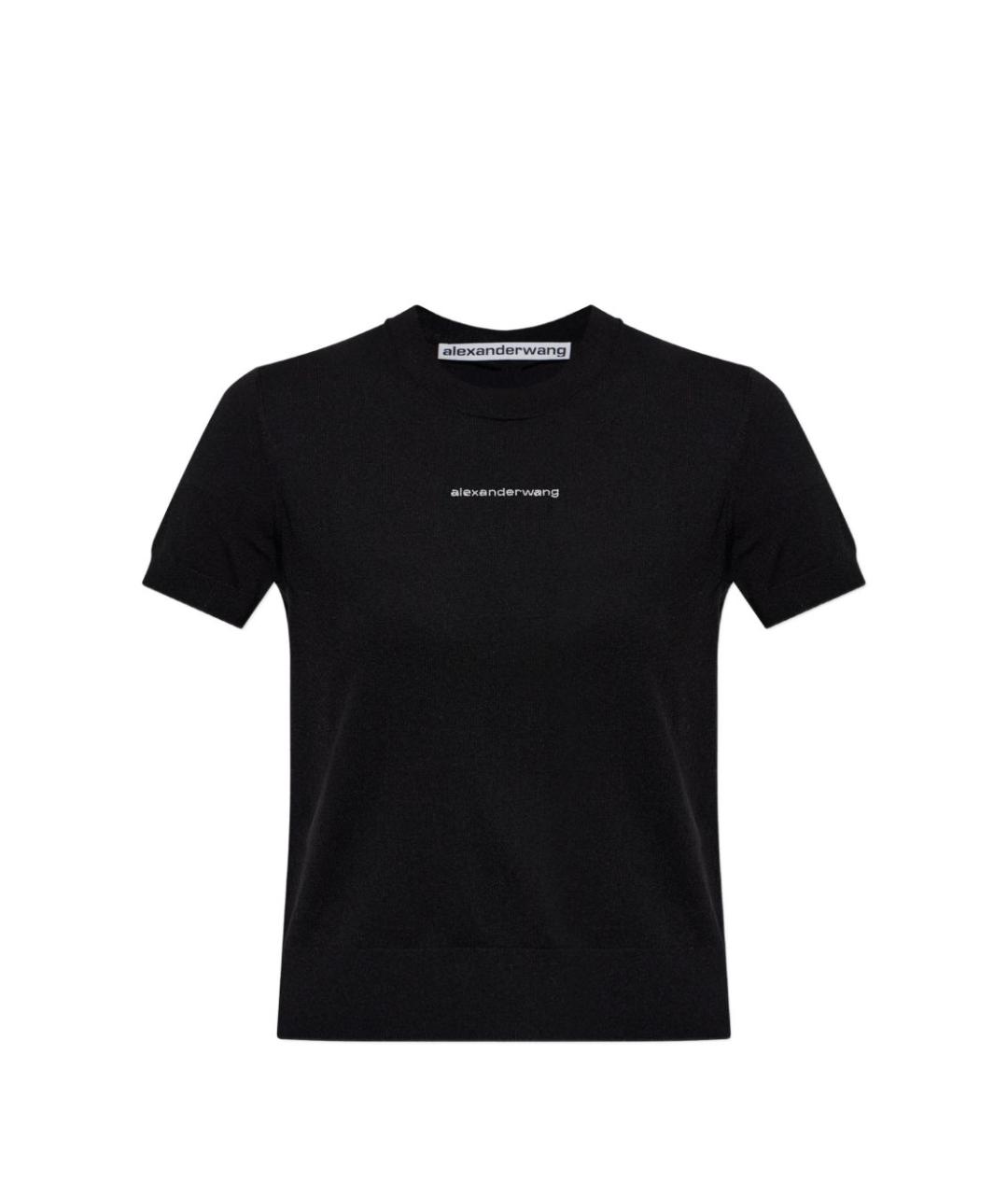 ALEXANDER WANG Черная вискозная футболка, фото 1