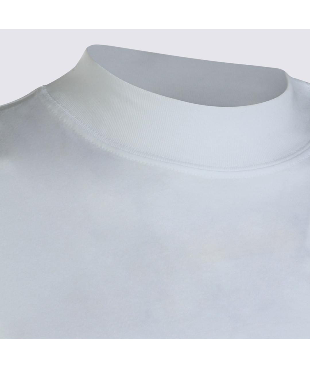 JIL SANDER Белая хлопковая футболка, фото 4