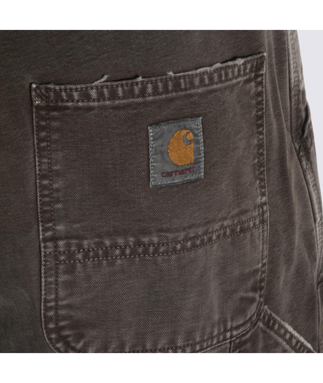 CARHARTT WIP Коричневые хлопковые прямые джинсы, фото 4