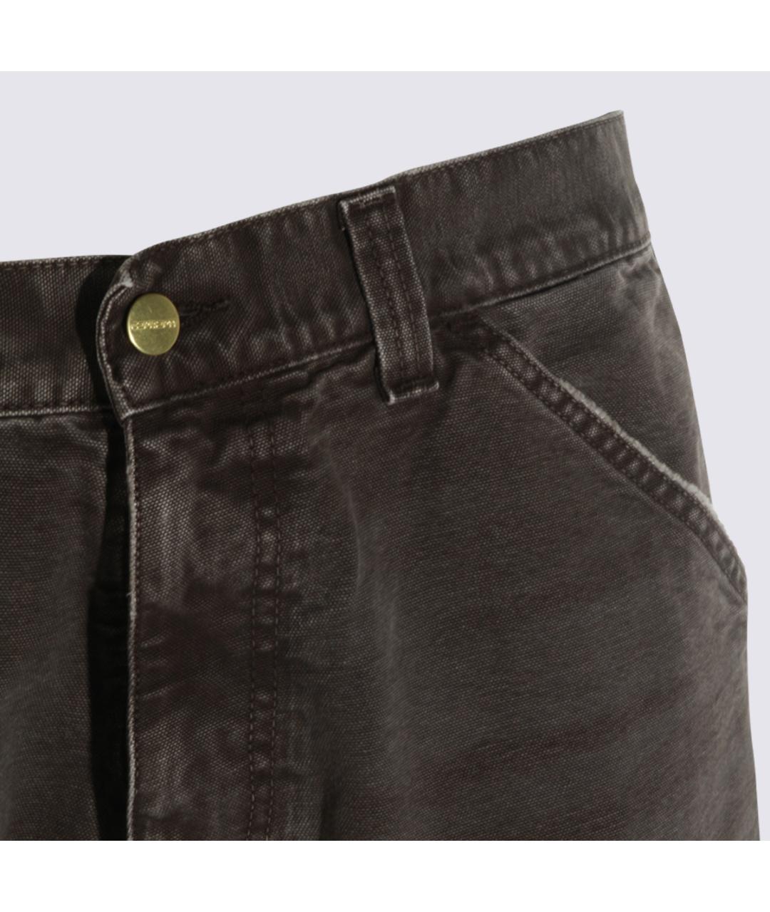 CARHARTT WIP Коричневые хлопковые прямые джинсы, фото 3