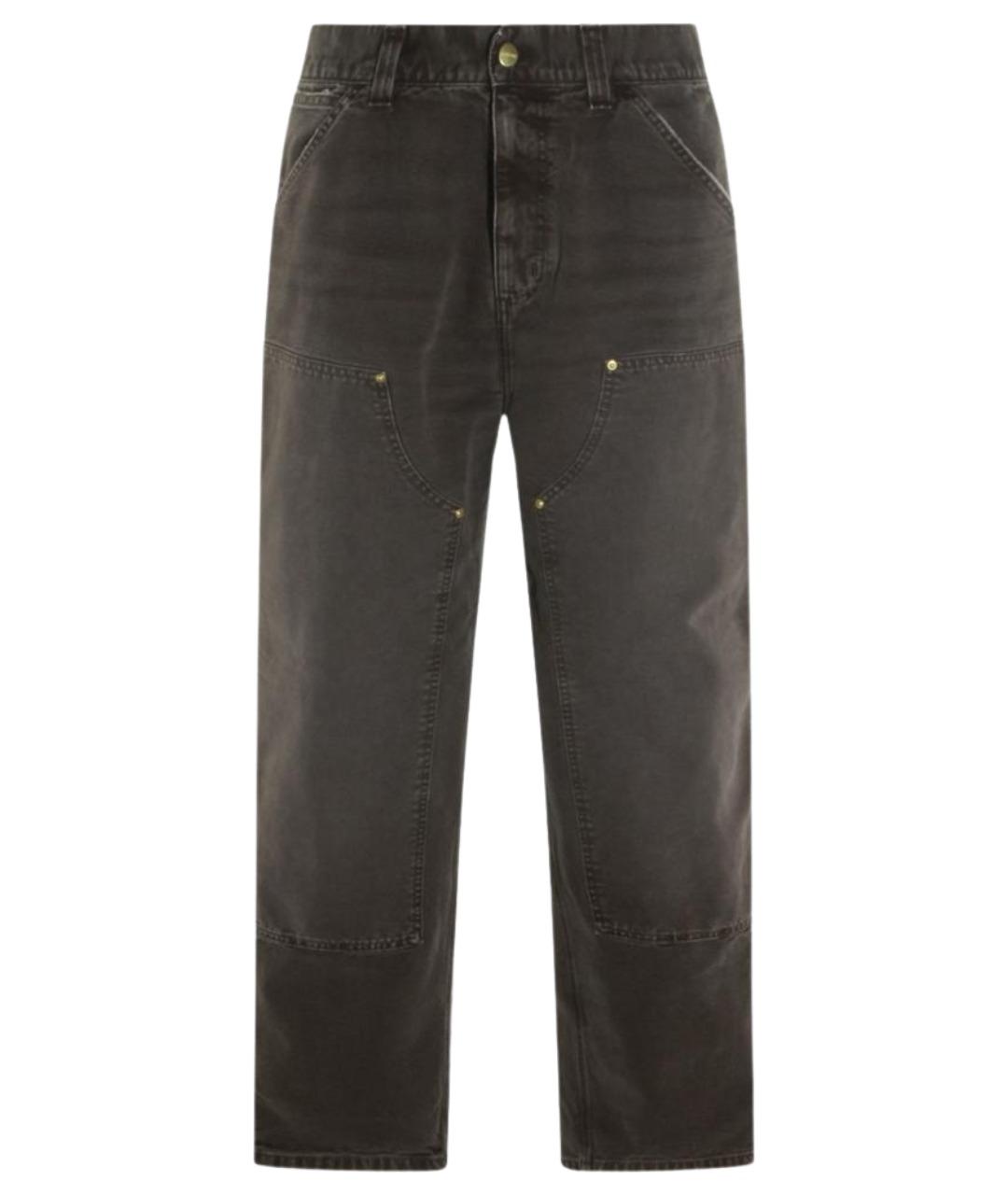 CARHARTT WIP Коричневые хлопковые прямые джинсы, фото 1
