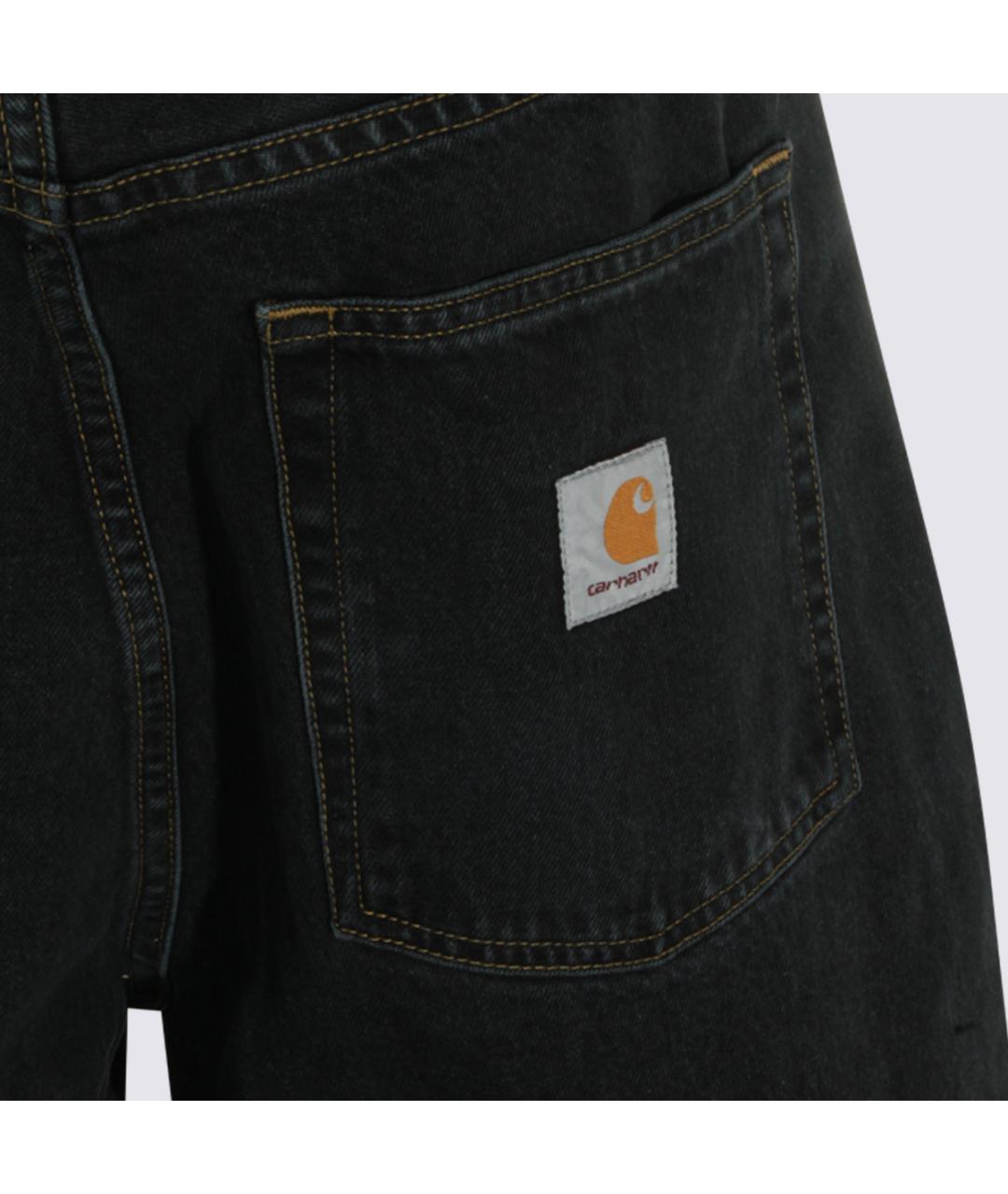 CARHARTT WIP Черные хлопковые прямые джинсы, фото 4