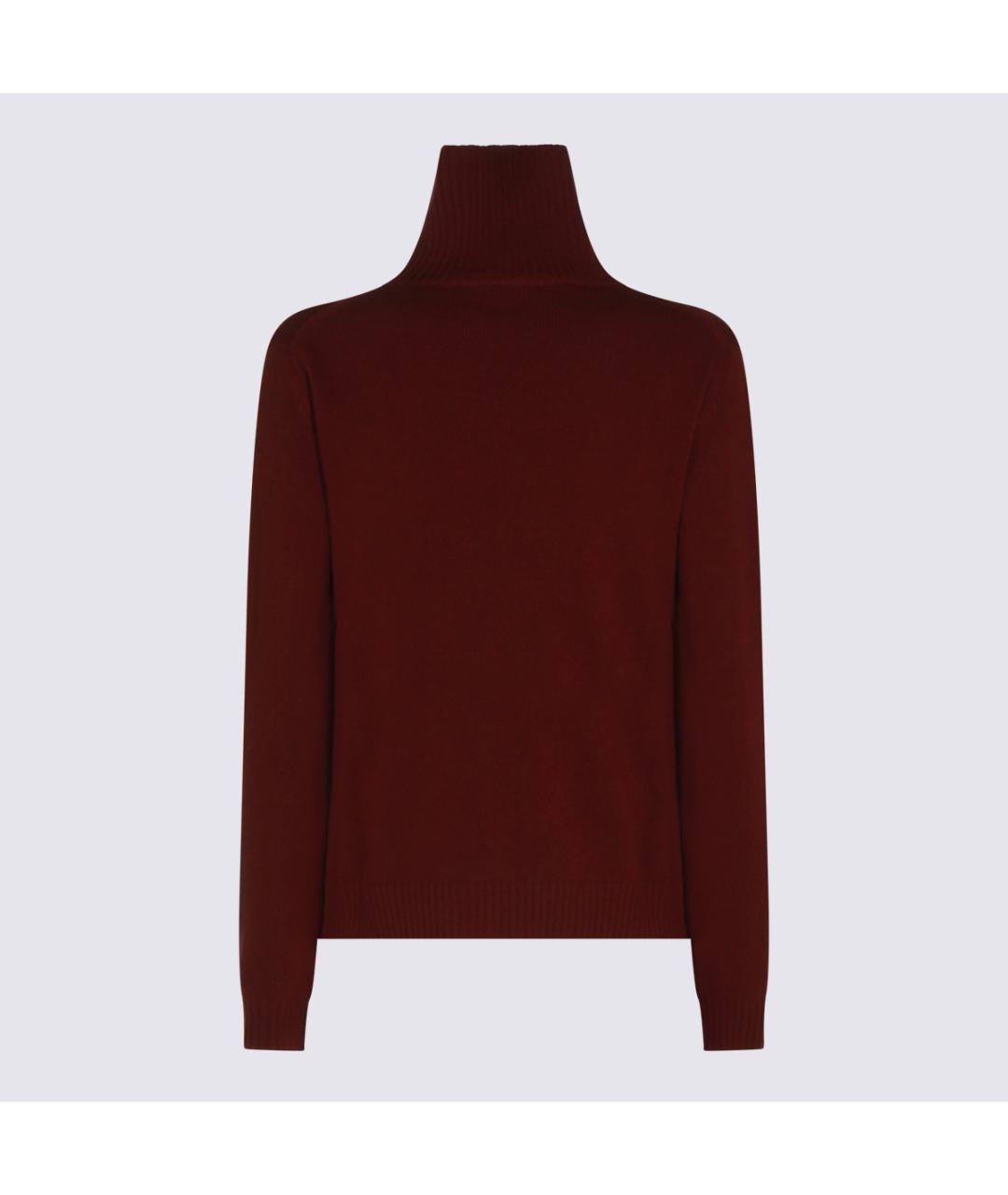 JIL SANDER Бордовый шерстяной джемпер / свитер, фото 2