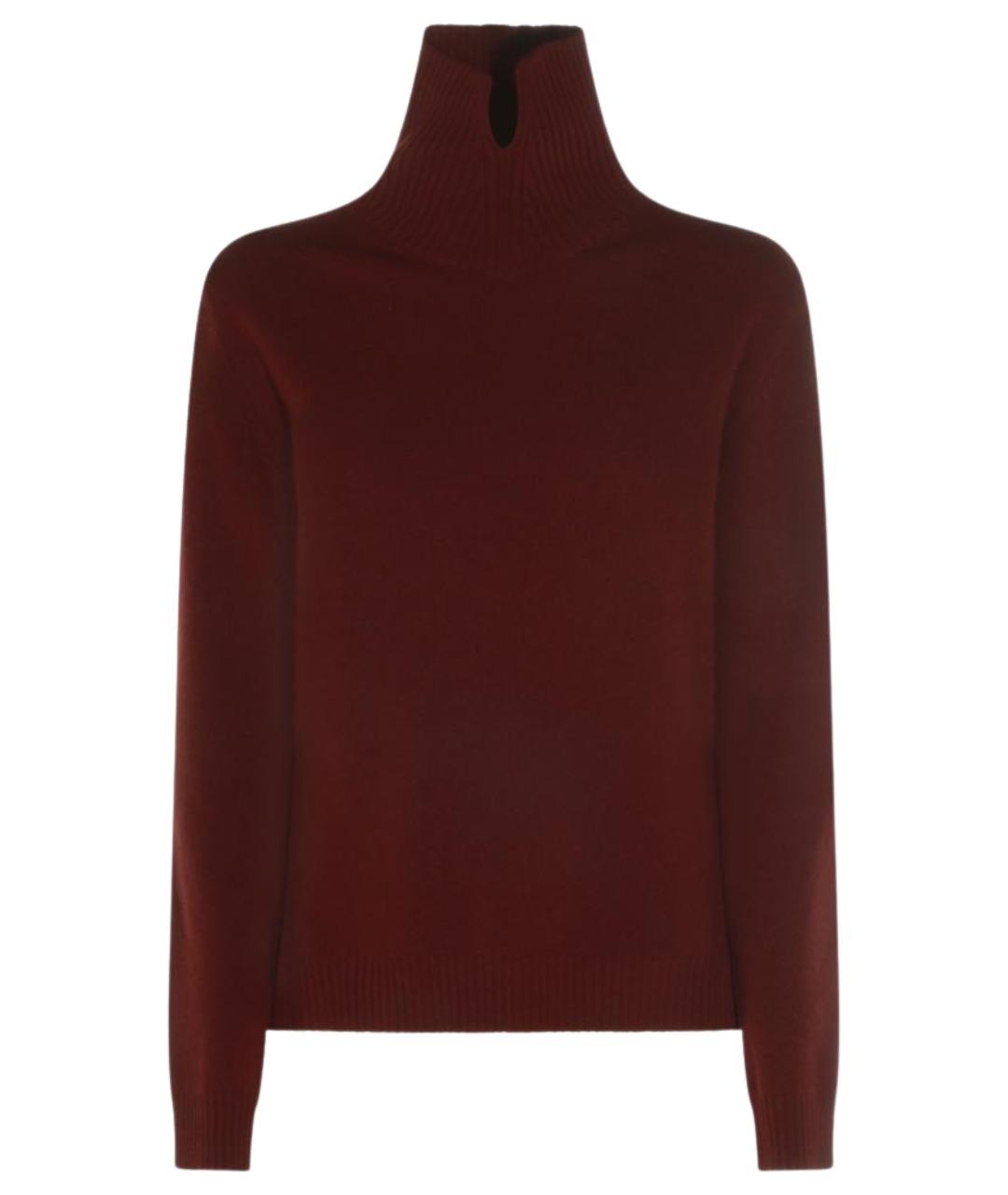 JIL SANDER Бордовый шерстяной джемпер / свитер, фото 1