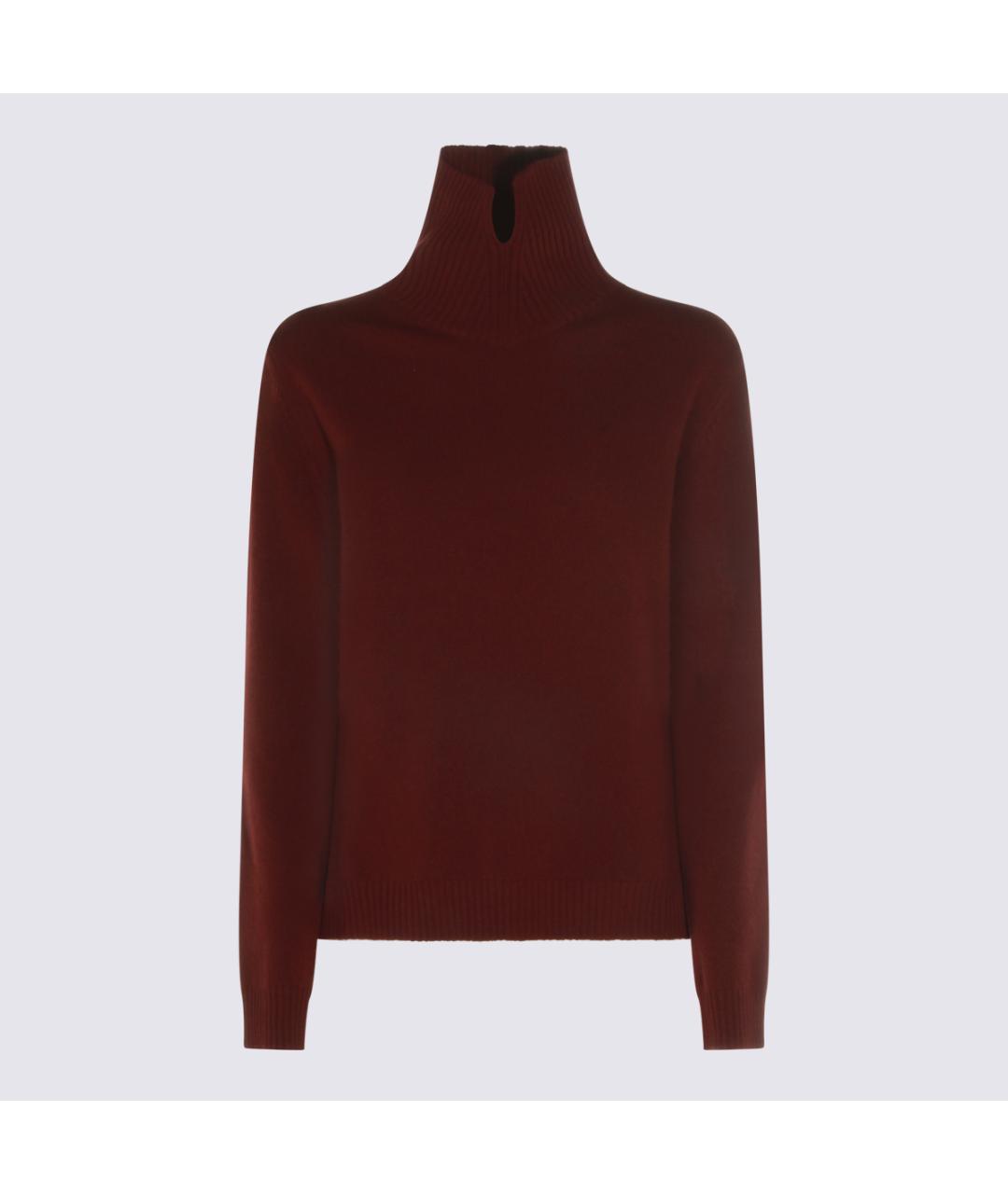 JIL SANDER Бордовый шерстяной джемпер / свитер, фото 5