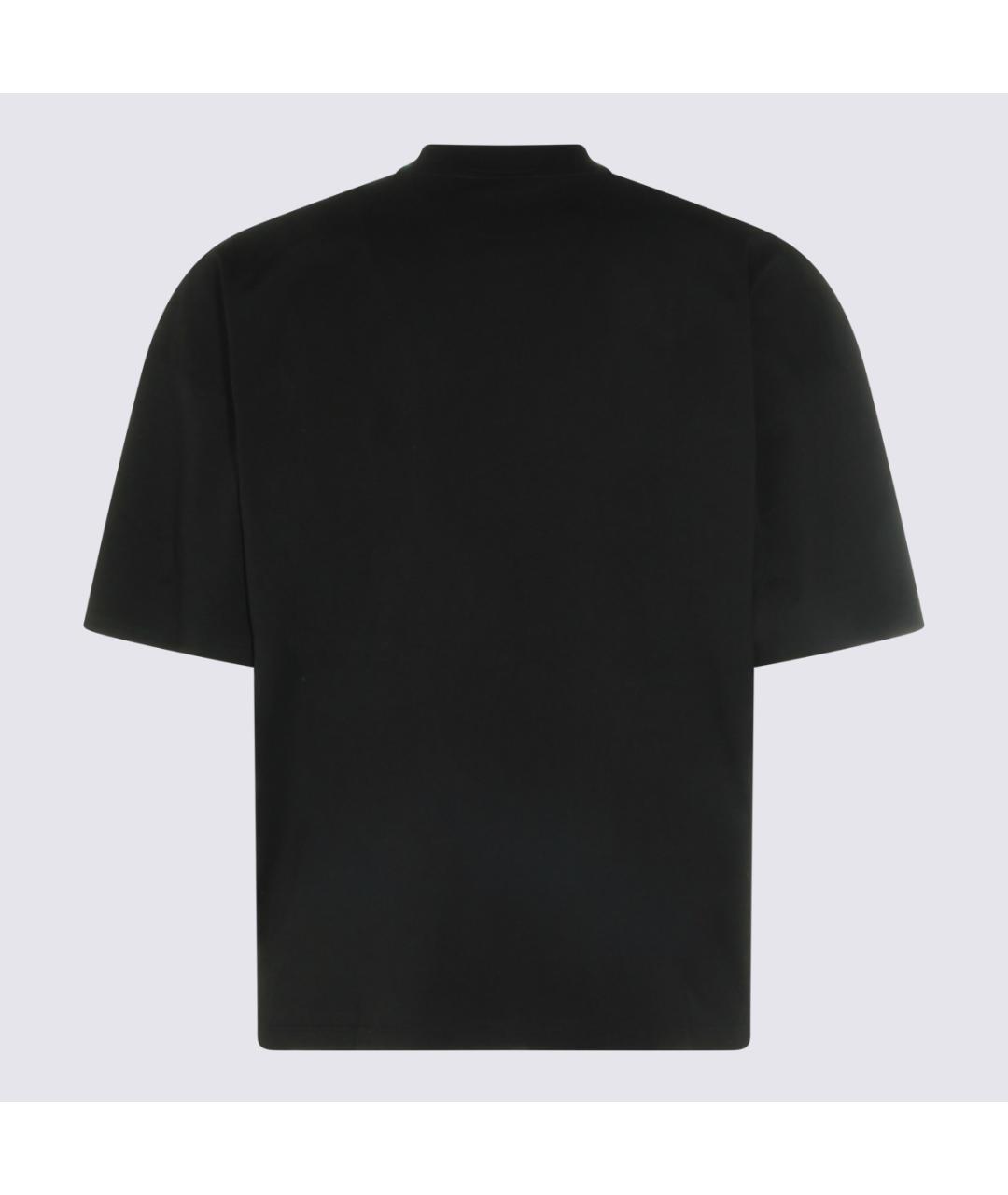 JIL SANDER Черная хлопковая футболка, фото 2