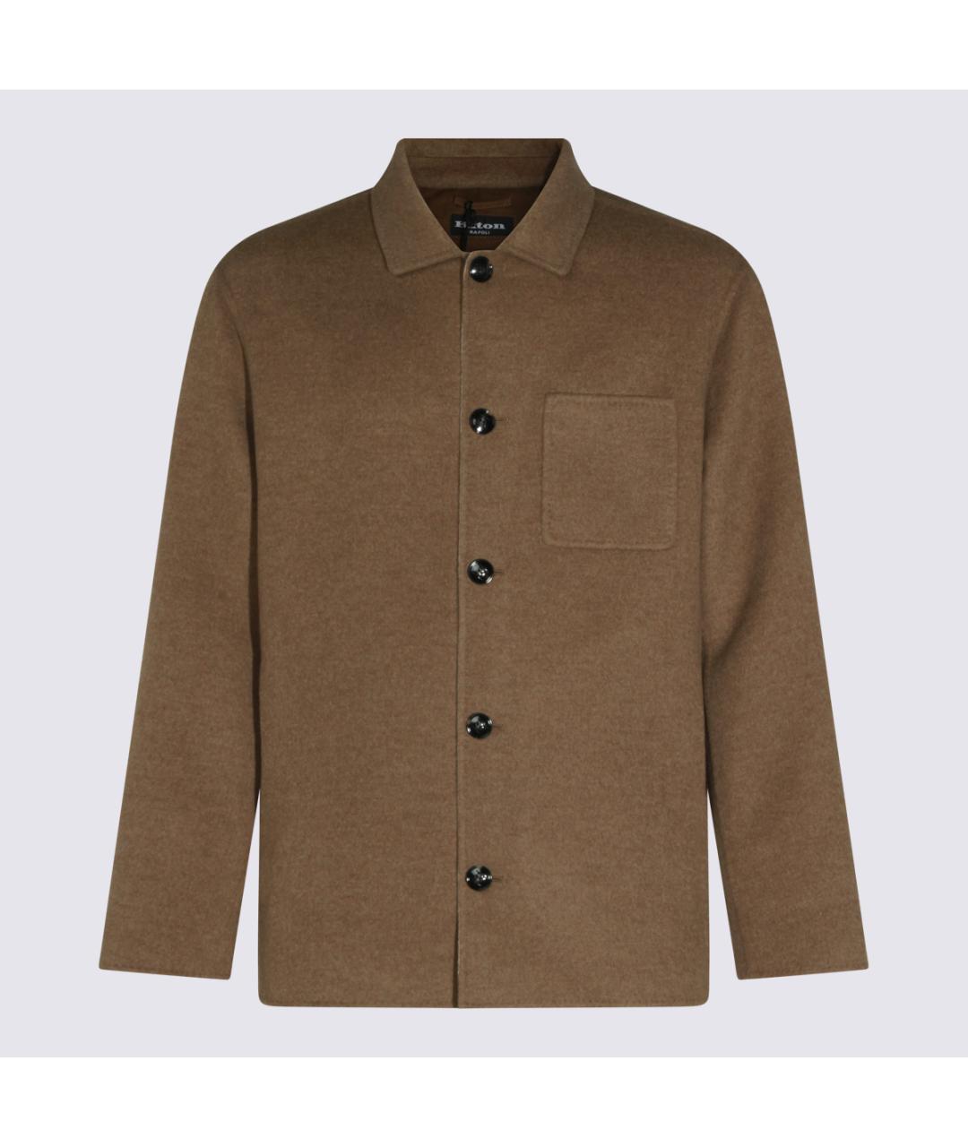 KITON Коричневая кашемировая куртка, фото 4
