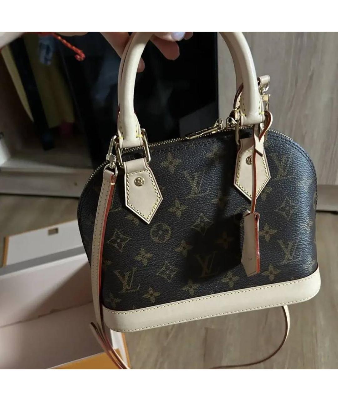 LOUIS VUITTON Коричневая сумка с короткими ручками, фото 4