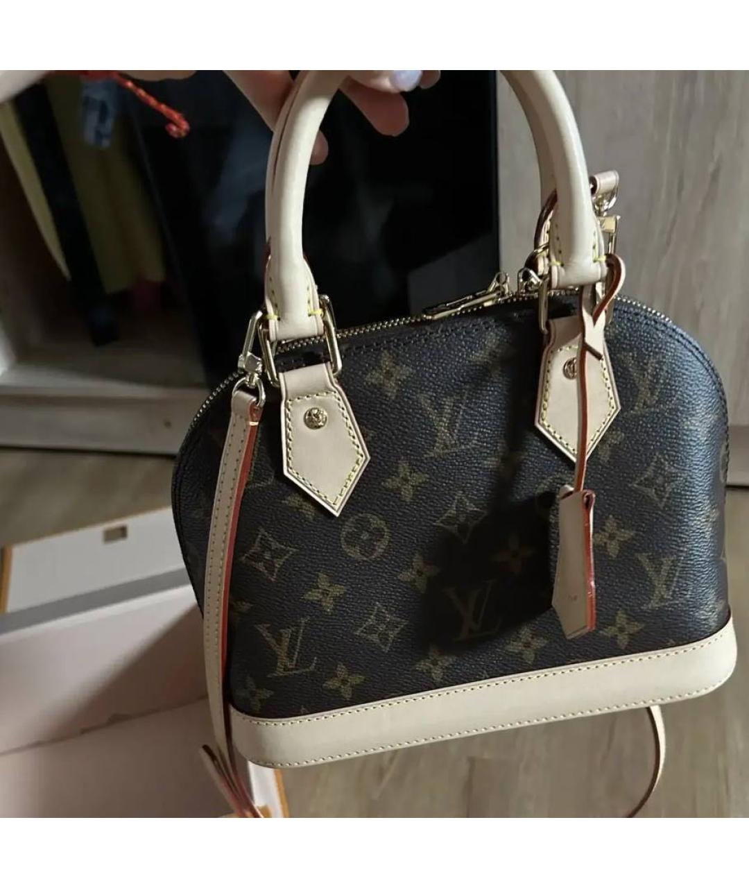 LOUIS VUITTON Коричневая сумка с короткими ручками, фото 5