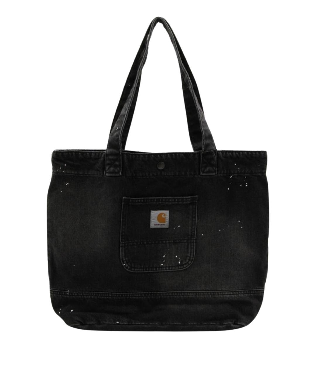 CARHARTT WIP Черная тканевая сумка тоут, фото 1