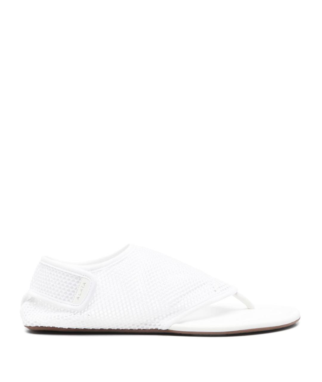 ALAIA Белые текстильные босоножки, фото 1