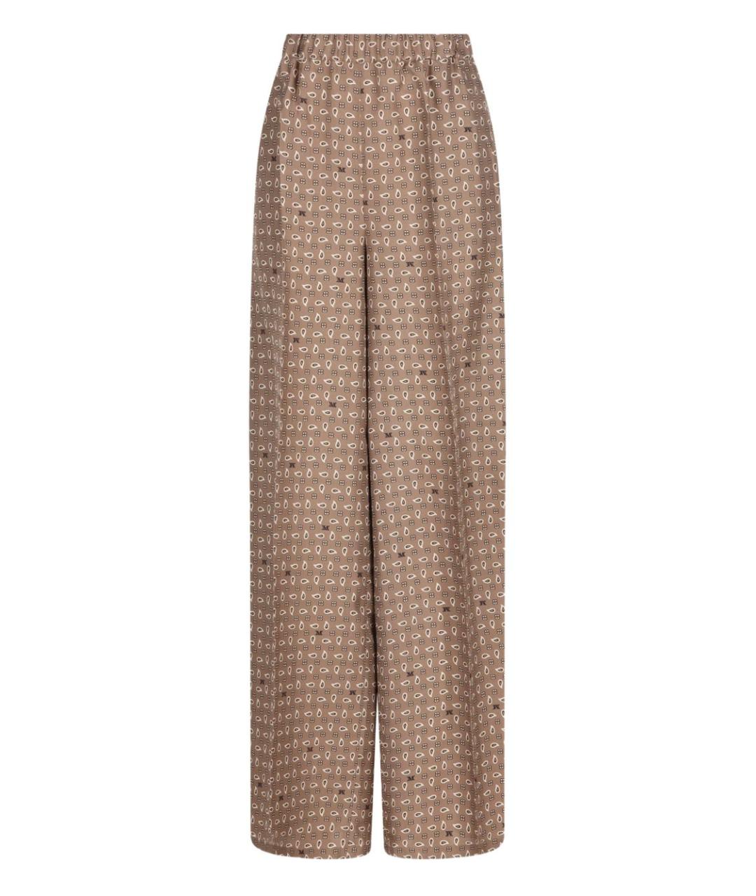 MAX MARA Коричневые прямые брюки, фото 1