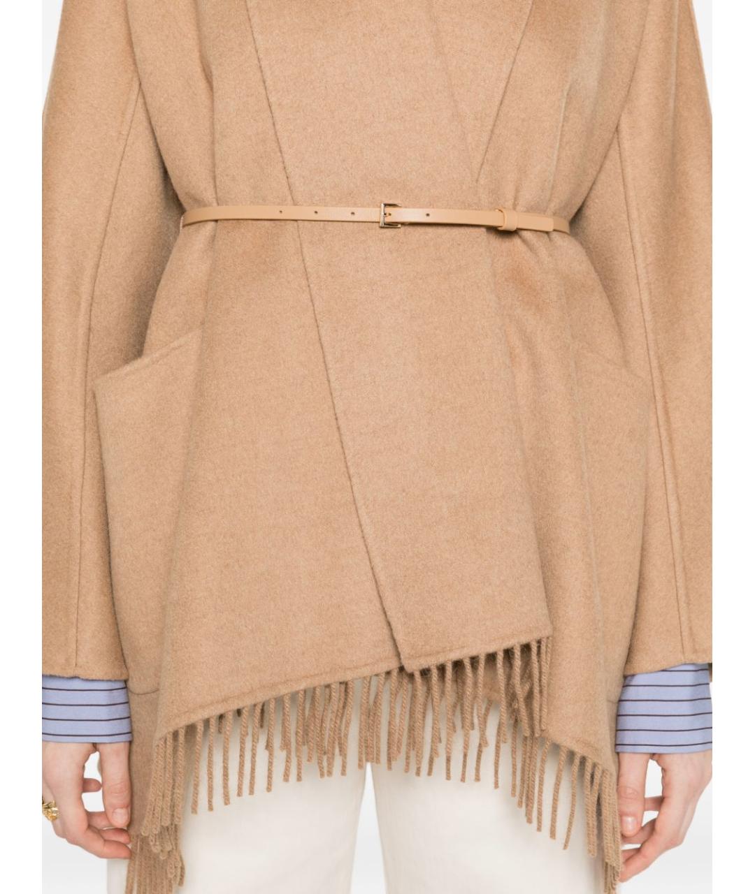 MAX MARA Бежевое шерстяное пальто, фото 3