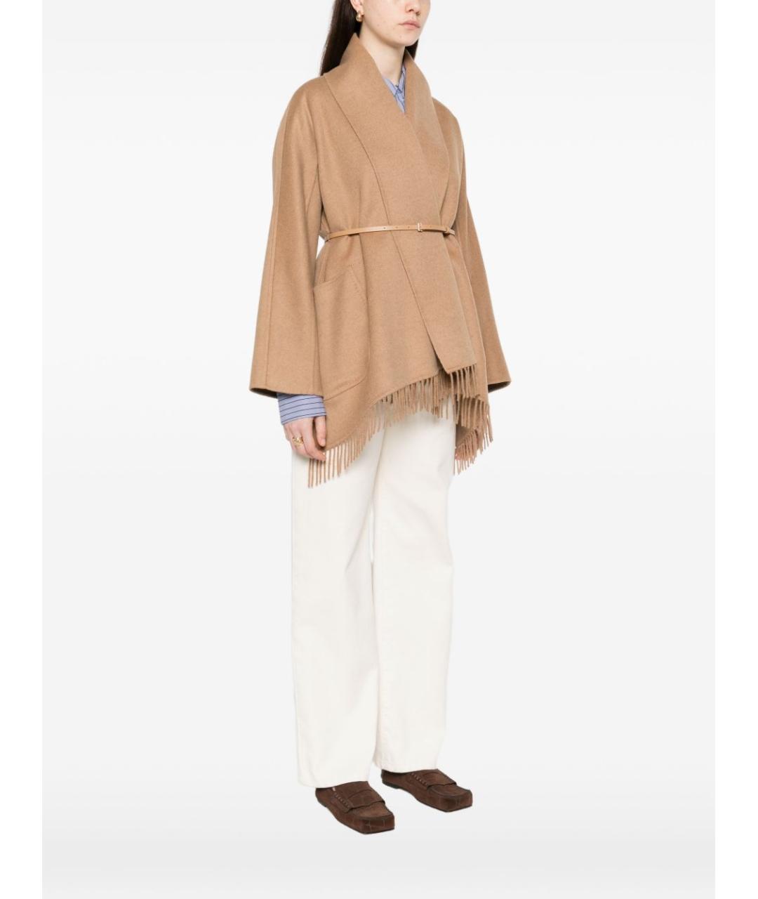 MAX MARA Бежевое шерстяное пальто, фото 4