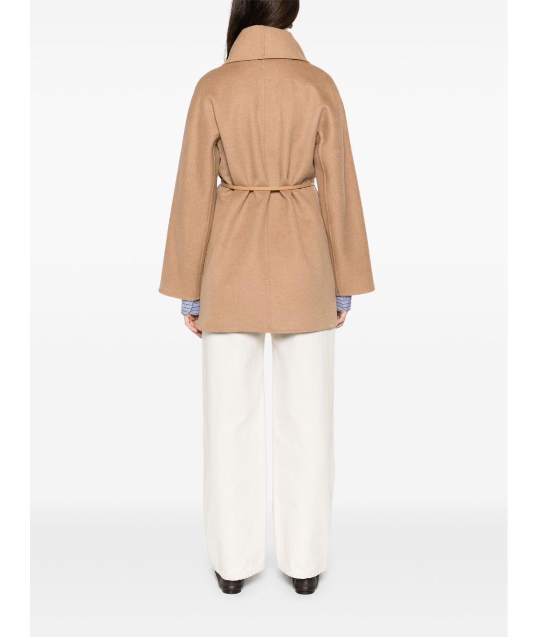 MAX MARA Бежевое шерстяное пальто, фото 5