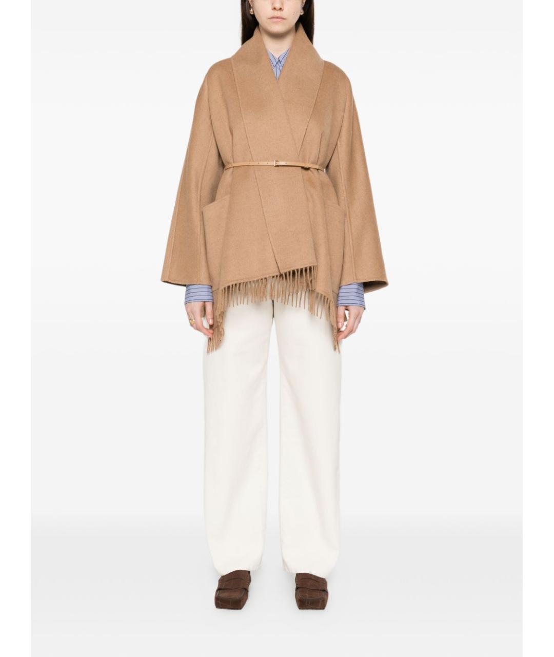 MAX MARA Бежевое шерстяное пальто, фото 2