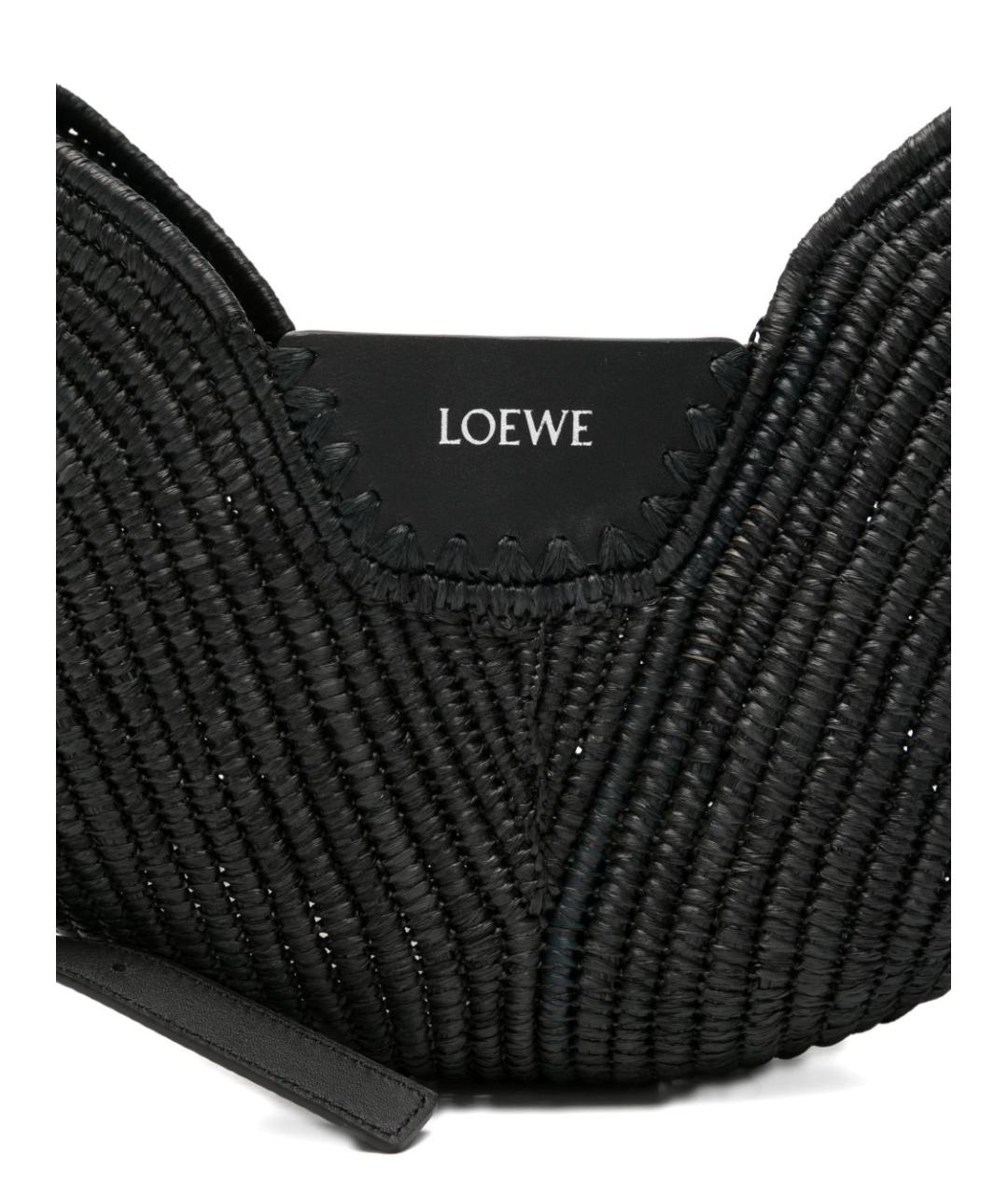 LOEWE Черная плетеная сумка через плечо, фото 2
