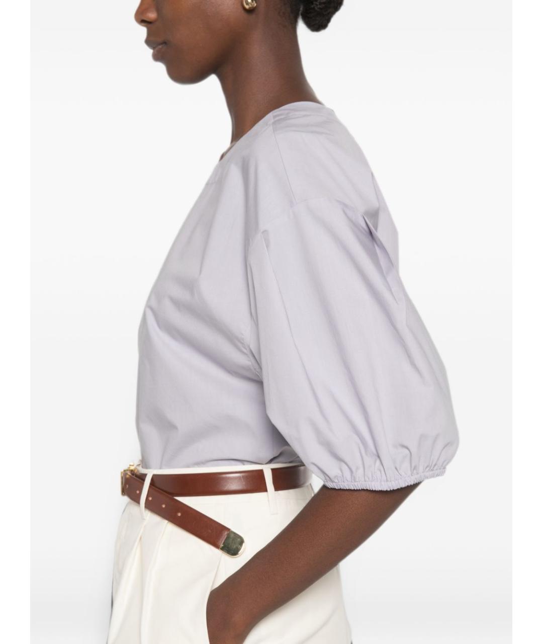 EMPORIO ARMANI Фиолетовая хлопковая футболка, фото 2