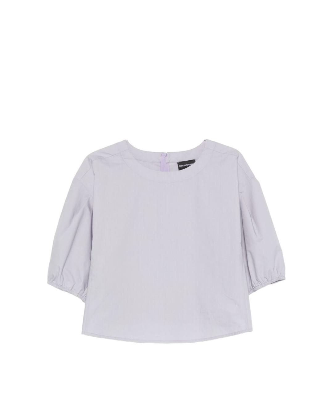 EMPORIO ARMANI Фиолетовая хлопковая футболка, фото 1