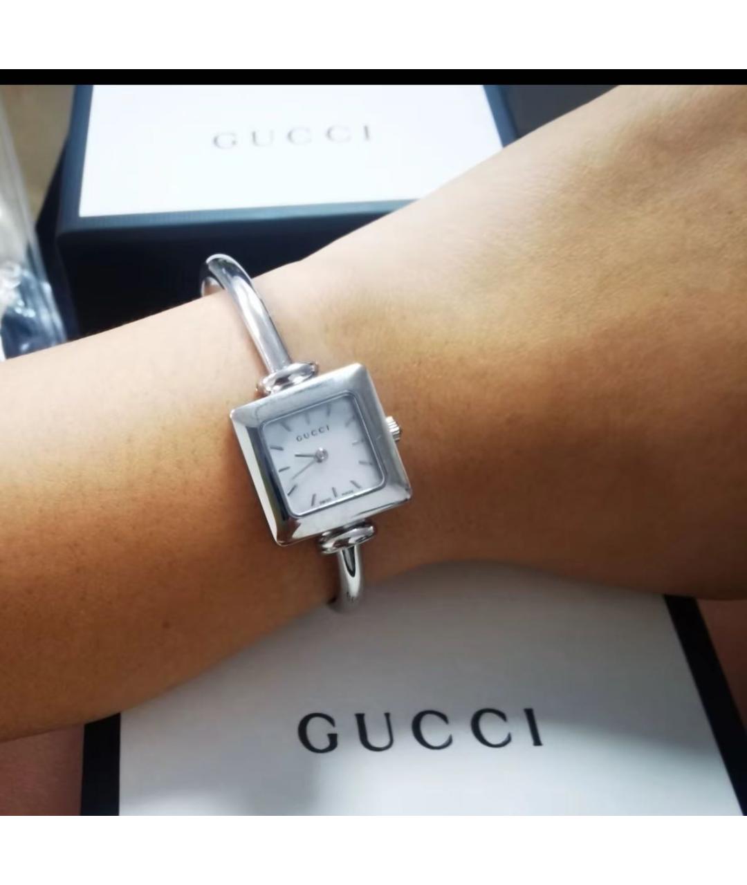 GUCCI Серебряные стальные часы, фото 6