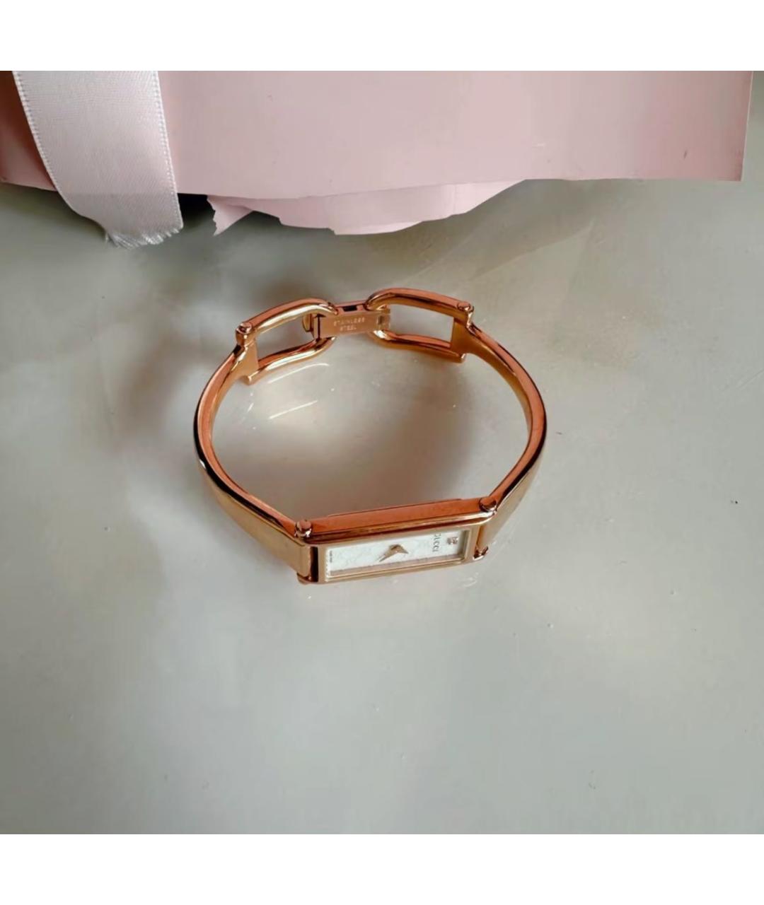 GUCCI Золотые часы, фото 7