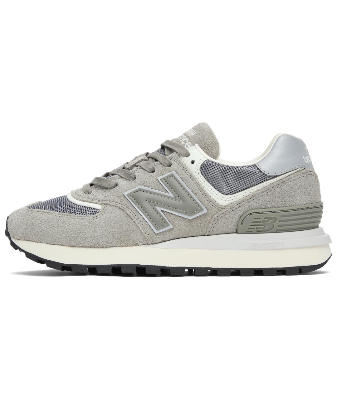 NEW BALANCE Серые замшевые кроссовки, фото 8