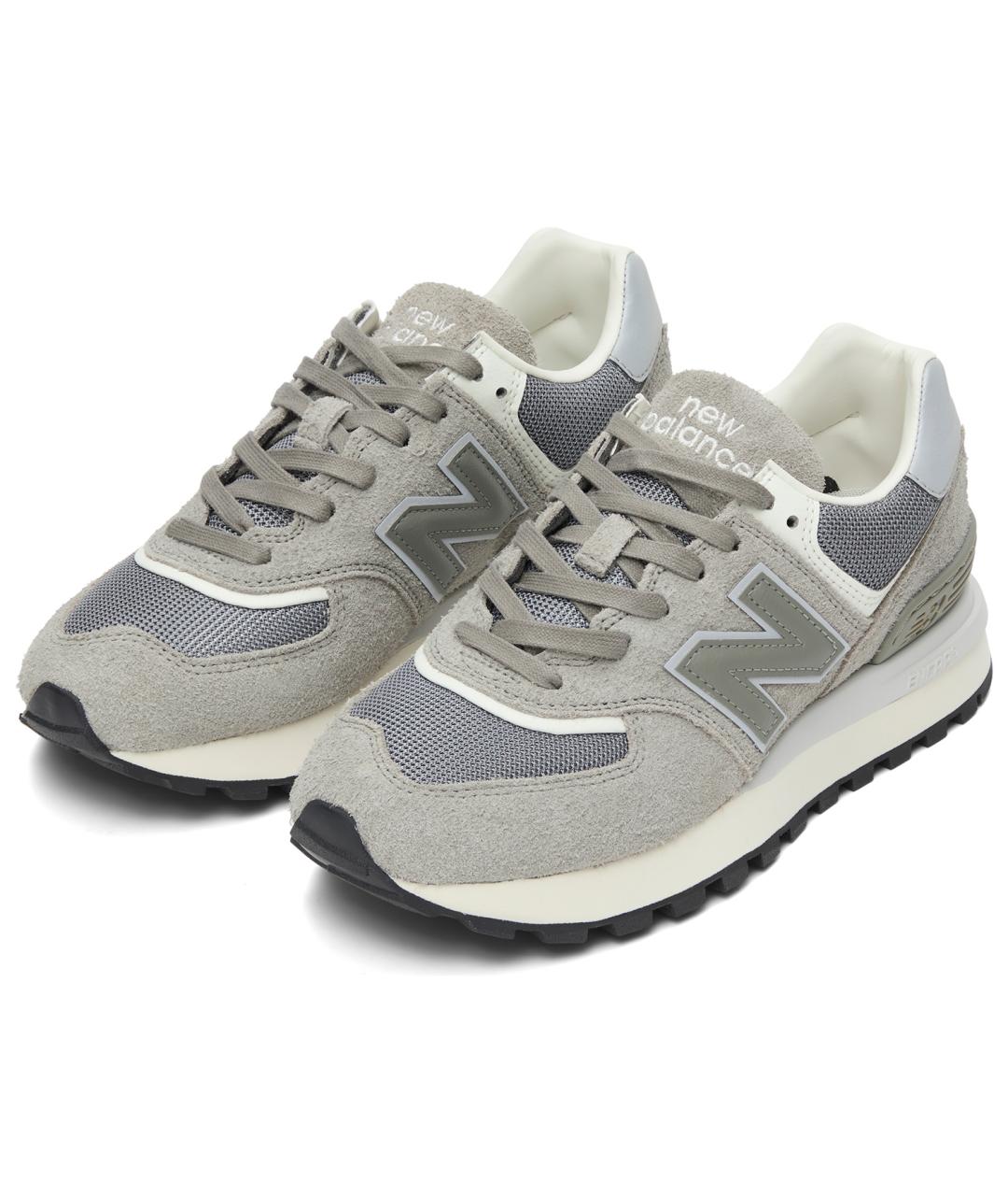 NEW BALANCE Серые замшевые кроссовки, фото 3