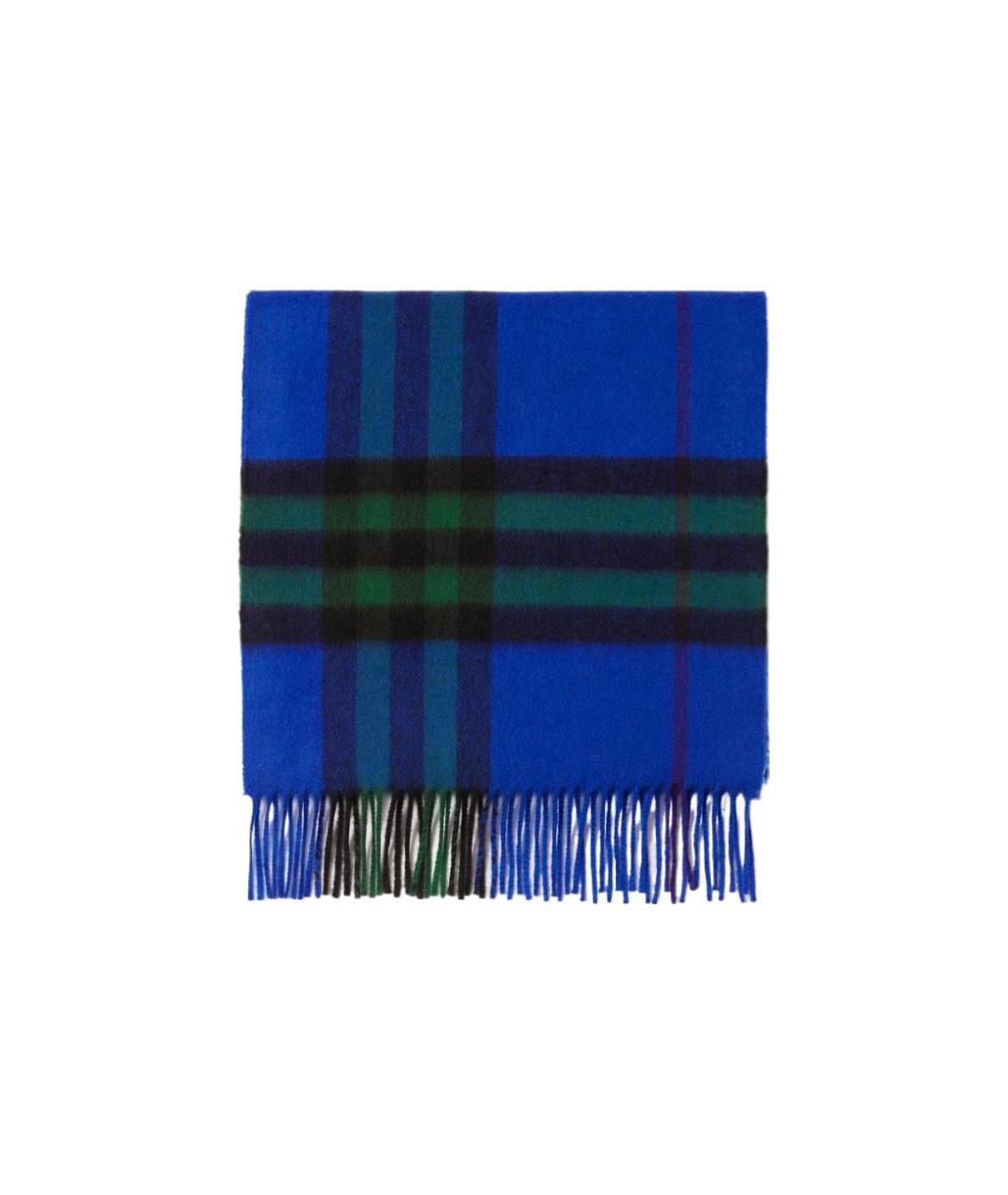 BURBERRY Синий кашемировый шарф, фото 4