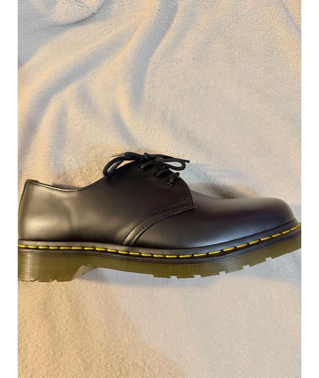 DR. MARTENS Черные кожаные низкие ботинки, фото 7