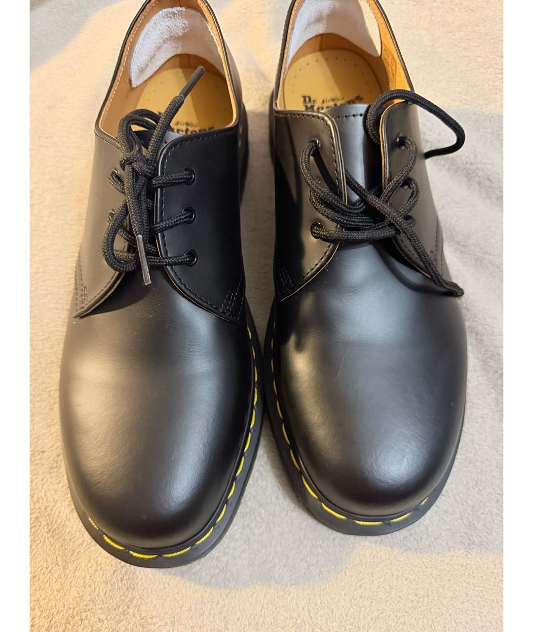 DR. MARTENS Черные кожаные низкие ботинки, фото 2