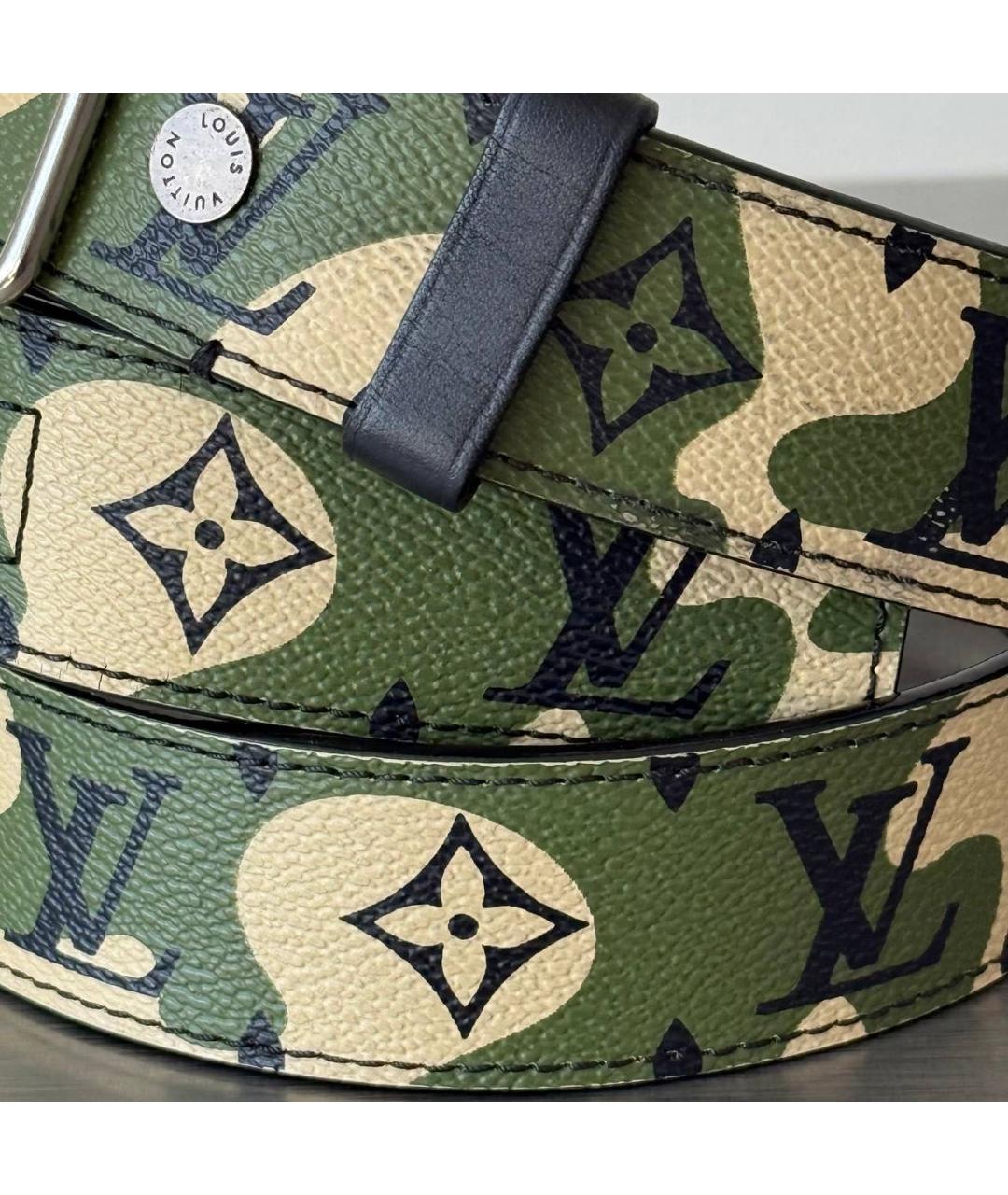 LOUIS VUITTON Хаки ремень, фото 3