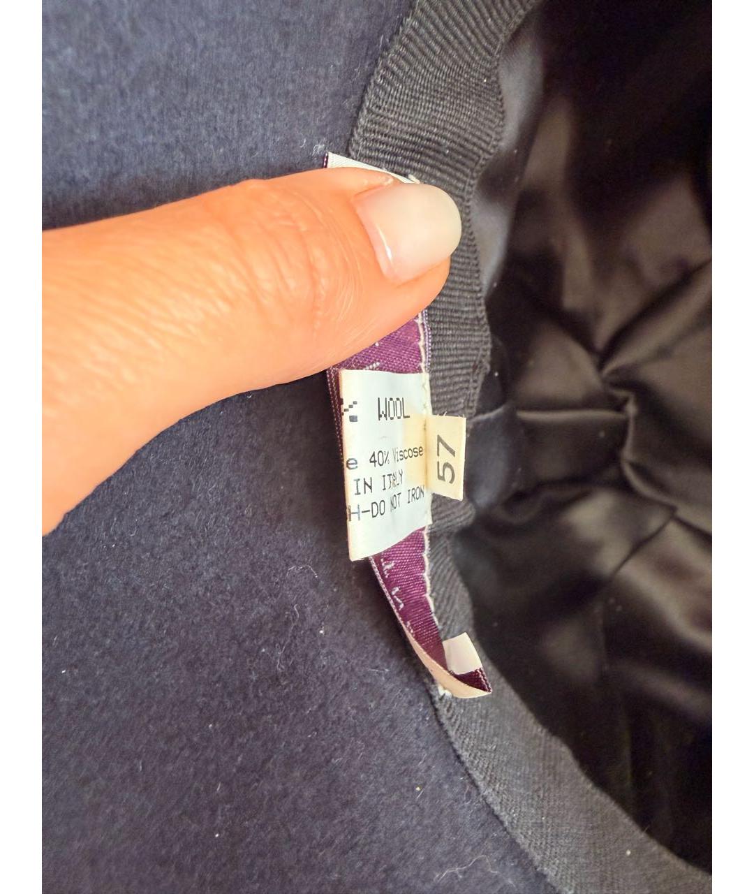 STELLA MCCARTNEY Темно-синяя кашемировая шляпа, фото 3
