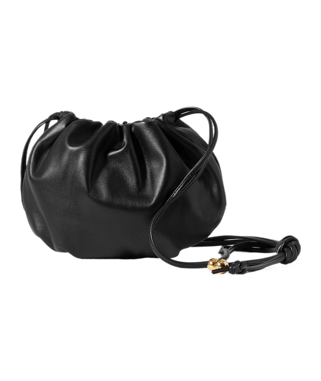 BOTTEGA VENETA Черная кожаная сумка через плечо, фото 3