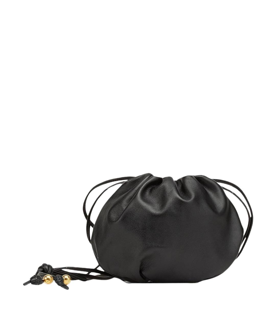 BOTTEGA VENETA Черная кожаная сумка через плечо, фото 1